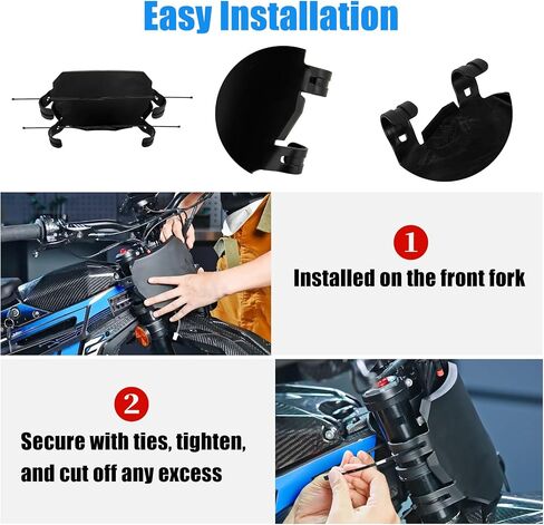 PSLER Electric Dirt Bike Number Front Plate with Zip Ties - PP Material Number Plate, Compatible with Light Bee S/X Segway X160 X260 Dirt Bike, Talaria Sting MX3/R MX4 XXX E-Ride, Black in Saudi Arabia