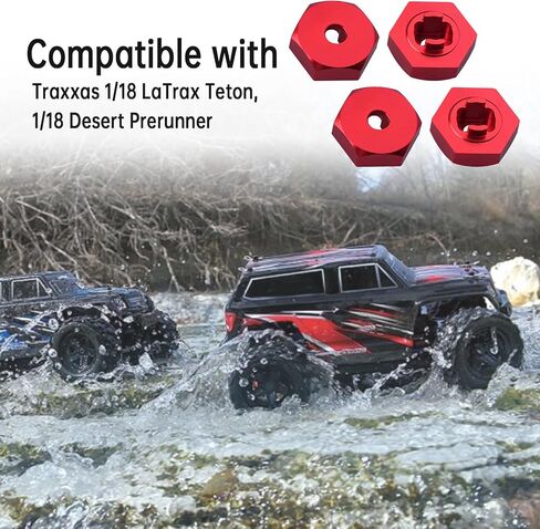 محاور عجلات سداسية من الألومنيوم من Hobbypark لـ Traxxas 1/18 LaTrax Teton Desert Prerunner، استبدال الأجزاء 7669 (4 عبوات) (أزرق داكن) in Saudi Arabia