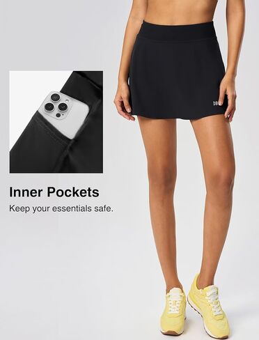 Yvette Athletic Skirt for Tennis Golf Pickleball - High Waisted Sports Skorts with Pockets in Saudi Arabia