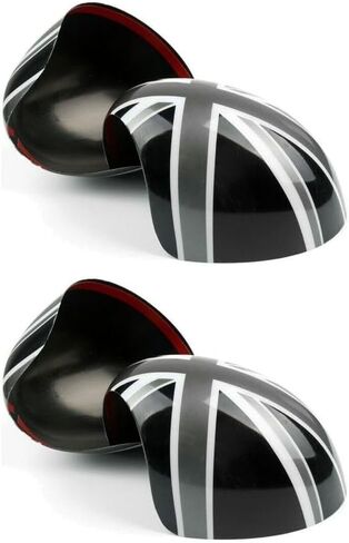 2 مجموعة من-L&H Union Jack Wing Mirror تغطي Power Fold Front Left ABS البلاستيك من أجل Mini لـ Cooper 2007-2013 لـ Cooper Countryman 2011-2015 لـ Cooper Paceman 2013-2015 in Saudi Arabia