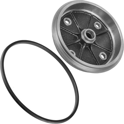 Caltric Front Left or Right Brake Drum with Seal Compatible with Kawasaki Mule 2510 KAF620A 4x4 1994 1995 1996-2000 in Saudi Arabia