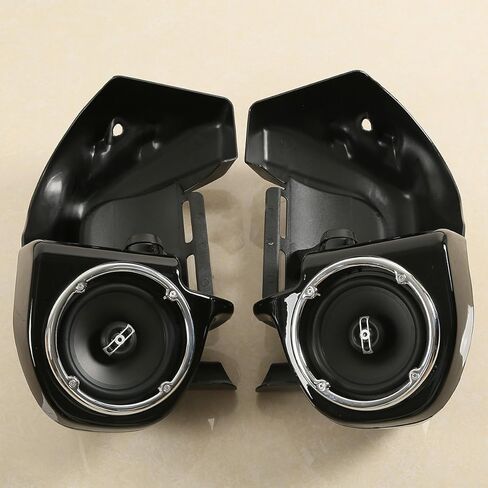XFMT Motorcycles Vivid Black Lower Vented Leg Fairing W/SPEAKER BOX PODS & GRILLS لـ HARLEY TOURING ROAD KING GLIDE ROAD GLIDE ELECTRA GLIDE 2014-2024 in Saudi Arabia