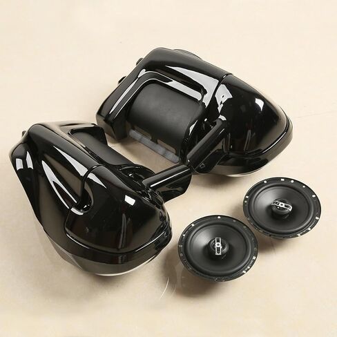 XFMT Motorcycles Vivid Black Lower Vented Leg Fairing W/SPEAKER BOX PODS & GRILLS لـ HARLEY TOURING ROAD KING GLIDE ROAD GLIDE ELECTRA GLIDE 2014-2024 in Saudi Arabia
