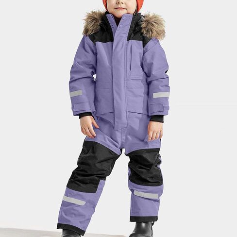 Girls Boys Snow Suits Kids Snowboarding One Piece Winter Warm Overalls Insulated Ski Suit Windproof Hooded Snowsuit in Saudi Arabia