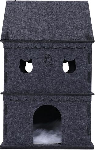 4-Storey Cat House for Indoor Cat Condos,Pet Cat Bed Cat Hideaway Strong Cat Castle for Multiple & Large Cats in Saudi Arabia