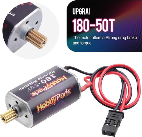 Hobbypark High Torque 180 87T Brushed Motor with Metal 11T Pinion Gear for TRX4M Upgrades 1/18 RC Crawler Car Replacement of 9775 in Saudi Arabia