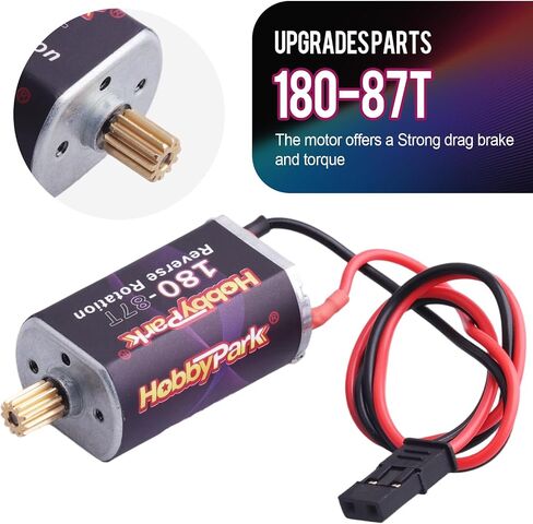 Hobbypark High Torque 180 87T Brushed Motor with Metal 11T Pinion Gear for TRX4M Upgrades 1/18 RC Crawler Car Replacement of 9775 in Saudi Arabia
