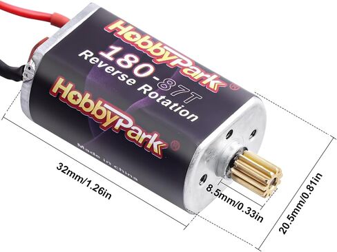 Hobbypark High Torque 180 87T Brushed Motor with Metal 11T Pinion Gear for TRX4M Upgrades 1/18 RC Crawler Car Replacement of 9775 in Saudi Arabia