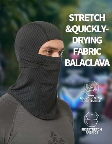 Summer Balaclava Cycling Full Face Mask Cooling Ice Silk UV Protection Breathable Face Cover for Men & Women in Saudi Arabia