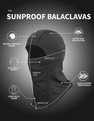 Summer Balaclava Cycling Full Face Mask Cooling Ice Silk UV Protection Breathable Face Cover for Men & Women in Saudi Arabia