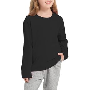 الفتيات/الصغار القمصان طويلة الأكمام الأطفال طاقم كروك القطن الناعم قمم الفتيات الطويلة الأكمام الطويلة (2-14years) in Kuwait