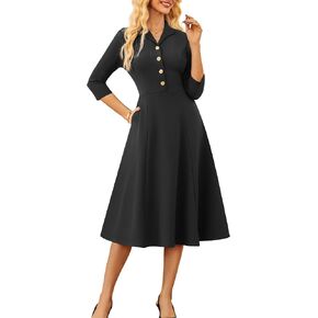 GRACE KARIN Fall Work Dresses for Women 2025,3/4 Sleeve Business Dress with Pockets,A-Line Office Professional Dresses in Kuwait