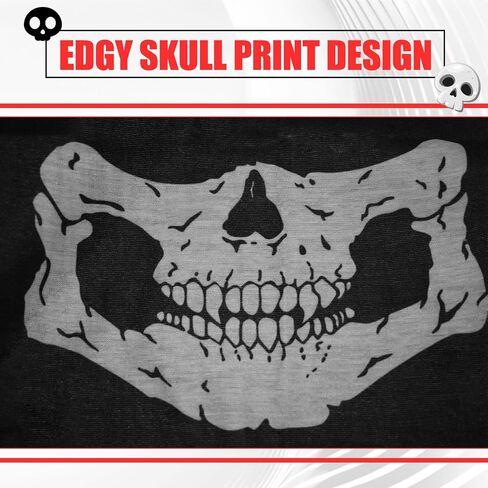 3 Pack Skull Balaclava Face Mask - Breathable Windproof Neck Gaiter for Motorcycle Riding, Skiing, Halloween Costume Accessories in Saudi Arabia
