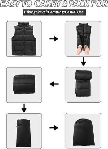 Packable Puffer Vest for Boys Lightweight Water-Resistant Kids' Outerwear Sleeveless Jacket with Zippered Pockets in Saudi Arabia