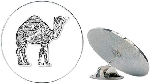Camel Art Round Metal 0.75" Lapel Pin Hat Shirt Pin Tie Tack Pinback in Saudi Arabia