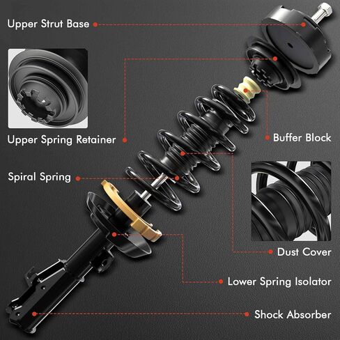 A-Premium Front Complete Strut and Coil Spring Assembly Compatible with Jeep BU Series Renegade 2015-2021, AWD, 2-PC Set in Saudi Arabia