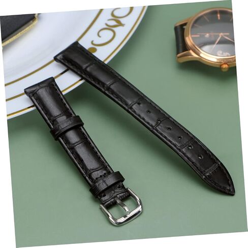 GALPADA Leather Watch Band with Pin Buckle Stylish Sweatproof Wrist Strap Durable Replacement Strap for Watch Re in Saudi Arabia