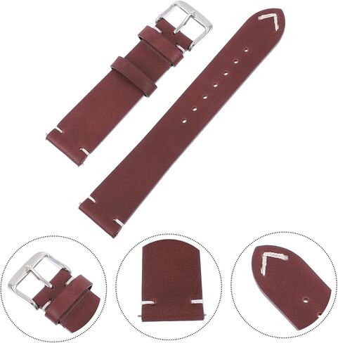 Leather Watch Strap for Men Women Thin Replacement Band Stylish Design for Everyday Wear Special in Saudi Arabia