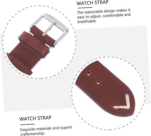 Leather Watch Strap for Men Women Thin Replacement Band Stylish Design for Everyday Wear Special in Saudi Arabia