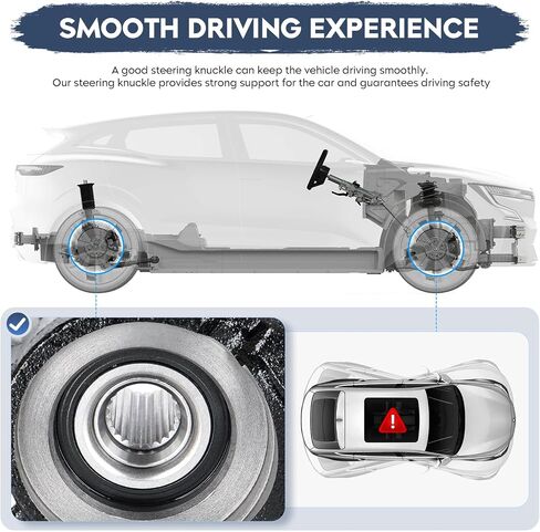 Tadamark Front Left Deft Touring Knuckle & Wheel Bearing مجموعة ملائمة لشيفروليه أفيو 2004-2011 ، ل AVEO5 2007-2011 ، ل PONTIAC G3 2009-2010 ، 96535190 96870493 96870491 ، 4 Lugs Driver Side in Kuwait
