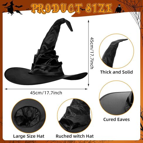 3 PCS Halloween Velvet Come Cape مع عباءة قوطية ريشة كبيرة من زي قبعة ساحرة كبيرة in Kuwait