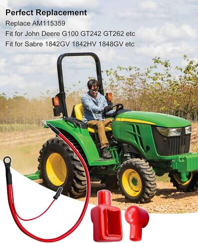 Lawn Tractor Battery Cable Replace AM115359 Fit for John Deere GT242 GT262 GT275 LX172 LX173 Sabre 2048HV 2148HV S2554 Scotts S2048 S2348 S2554, Replacement Positive Battery Cable in Saudi Arabia