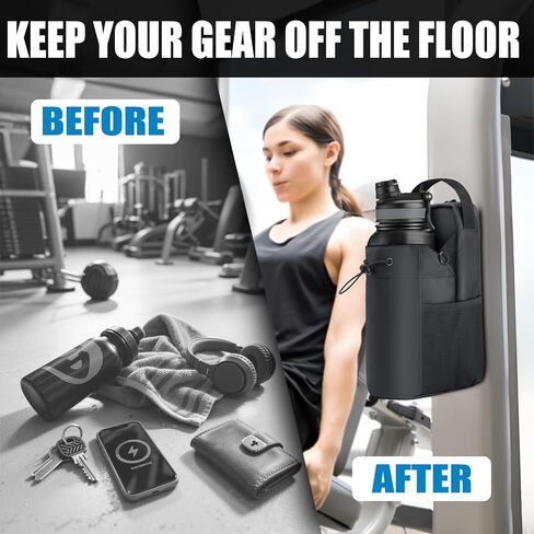 Magnetic Gym Bag for Men and Women, Gym Accessories, Magnetic Water Bottle Holder with Strap for Fitness, Travel in Saudi Arabia
