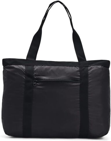 Under Armour Womens Studio Packable Tote Bag, (001) Black / / Metallic Gun Metal, One Size Fits Most in Saudi Arabia