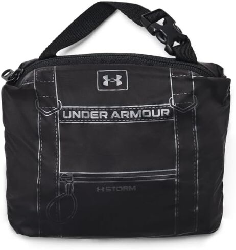 Under Armour Womens Studio Packable Tote Bag, (001) Black / / Metallic Gun Metal, One Size Fits Most in Saudi Arabia