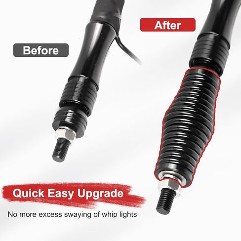 2PCS WHIP LIGHT RIPRING RIPT RIPT ، إصدار مزدوج لإصدار LED LED LED LID BASE لـ UTV ATV PORLOS CAN-AM MAVERICK X3 Sportsman in Kuwait