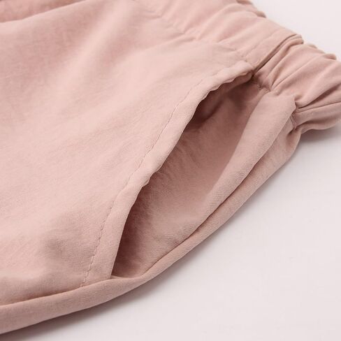 Women's Cargo Pants Drawstring High Waist Straight Wide Leg Womens Petite Pant Office Loose Fit Streetwear Pants in Saudi Arabia