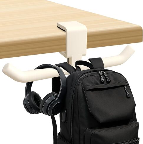 80-lb Heavy-Duty Bag Hook for Desk or Table,Adjustable Purse Hanger,Purse Hook,Backpack Holder for Table & Handbag Hanger,Space-Saving Organizer for Classroom, Dorm Office,Home,and Cafe Tables (Black) in Saudi Arabia