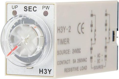 Time Relay 24V DC ، H3Y 2 Switch Control Switch 6S H3Y 2 24VDC Relay Relay Relay Time Control Switch 24V مع مواد طويلة الأمد على وجه التحديد (6s) in Kuwait