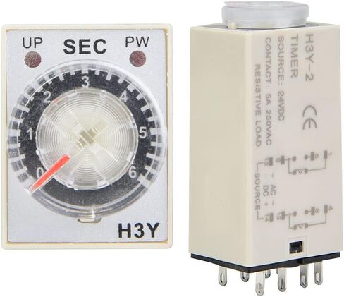 Time Relay 24V DC ، H3Y 2 Switch Control Switch 6S H3Y 2 24VDC Relay Relay Relay Time Control Switch 24V مع مواد طويلة الأمد على وجه التحديد (6s) in Kuwait