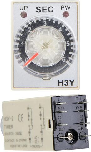 Time Relay 24V DC ، H3Y 2 Switch Control Switch 6S H3Y 2 24VDC Relay Relay Relay Time Control Switch 24V مع مواد طويلة الأمد على وجه التحديد (6s) in Kuwait
