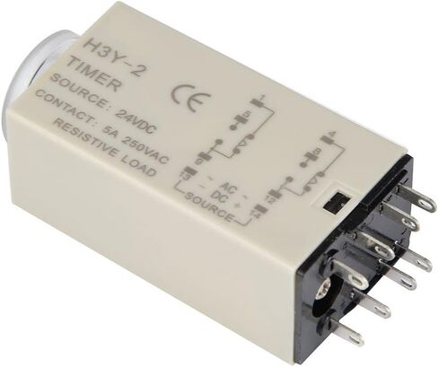 Time Relay 24V DC ، H3Y 2 Switch Control Switch 6S H3Y 2 24VDC Relay Relay Relay Time Control Switch 24V مع مواد طويلة الأمد على وجه التحديد (6s) in Kuwait