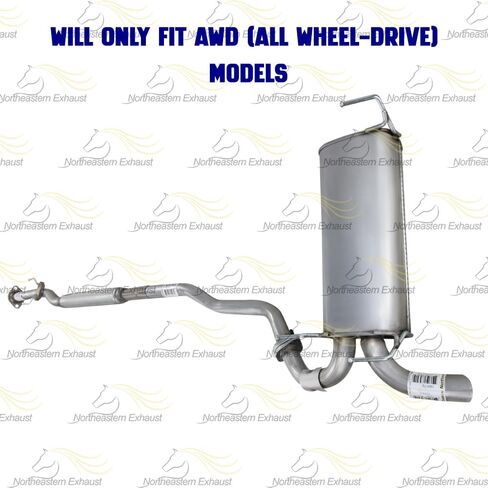 Exhaust Resonator Pipe Muffler Exhaust Kit Compatible for 2011-2017 Nissan Juke 1.6L | Stainless Steel | Northeastern Exhaust | Free Gaskets and Clamp | Automotive Replacement Part | Direct-Fit in Saudi Arabia