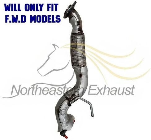 Exhaust Resonator Pipe Compatible for 2008-2019 Nissan Rogue 2.5L | Stainless Steel | Northeastern Exhaust | Free Gasket and Clamps Included | Automotive Replacement Part in Saudi Arabia