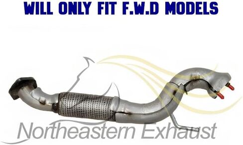 Exhaust Resonator Pipe Compatible for 2008-2019 Nissan Rogue 2.5L | Stainless Steel | Northeastern Exhaust | Free Gasket and Clamps Included | Automotive Replacement Part in Saudi Arabia