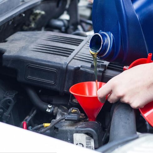 مجموعة قمع السيارات من HexinYigjly مكونة من 4 قطع، مسارات وقود واسعة الفم، مسارات زيت بلاستيكية طويلة الرقبة، مسارات مرنة للزاوية اليمنى، مع فوهة قابلة للفصل وفلتر للمياه/البنزين/المبرد/زيت المحرك in Kuwait