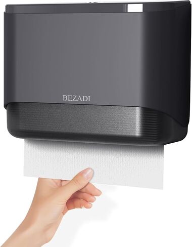 300+ Multifold Paper Towel Dispenser Large Capacity Wall Mount Tissue Dispensers with Smart Lock, 12.0" L x 3.8" W x 30.3" H, White in Saudi Arabia