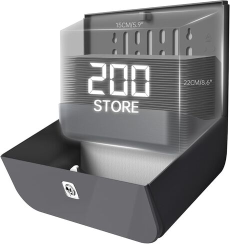 300+ Multifold Paper Towel Dispenser Large Capacity Wall Mount Tissue Dispensers with Smart Lock, 12.0" L x 3.8" W x 30.3" H, White in Saudi Arabia