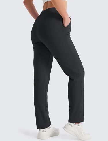 MAGCOMSEN Women's Sherpa Lined Sweatpants Winter Warm Fleece Pants Water Resistant Thermal Pants for Lounge Outdoor Snow in Saudi Arabia