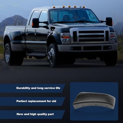 Molding Bumper Fender Trim Bar Fits for 2011-2016 F-250 F-350 F-450 F-550 Super Duty Bumper Corner End Cap Panel BC3Z16038AA Black (Right Passenger Side) in Kuwait