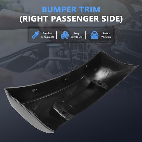 Molding Bumper Fender Trim Bar Fits for 2011-2016 F-250 F-350 F-450 F-550 Super Duty Bumper Corner End Cap Panel BC3Z16038AA Black (Right Passenger Side) in Kuwait