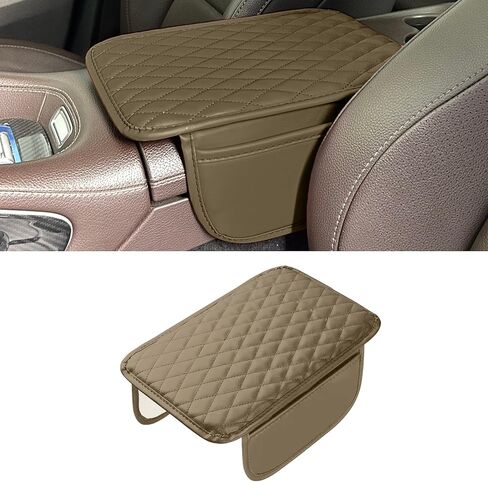 تغطية صندوق مسند الذراعين للسيارة سيارة منظمة وحدة تحكم جلدية من الدرجة من الدرجة الماسية مع غطاء وحدة تحكم مركبة مركبة عالمية للتخزين الجانبي ، معظم المركبات ، سيارات الدفع الرباعي ، الشاحنة. (أسود) in Kuwait