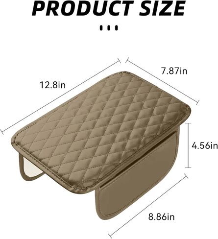 تغطية صندوق مسند الذراعين للسيارة سيارة منظمة وحدة تحكم جلدية من الدرجة من الدرجة الماسية مع غطاء وحدة تحكم مركبة مركبة عالمية للتخزين الجانبي ، معظم المركبات ، سيارات الدفع الرباعي ، الشاحنة. (أسود) in Kuwait