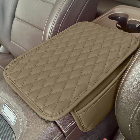 تغطية صندوق مسند الذراعين للسيارة سيارة منظمة وحدة تحكم جلدية من الدرجة من الدرجة الماسية مع غطاء وحدة تحكم مركبة مركبة عالمية للتخزين الجانبي ، معظم المركبات ، سيارات الدفع الرباعي ، الشاحنة. (أسود) in Kuwait