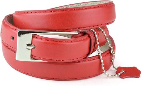 Belle Donne - Women's Solid Color Faux Leather 3/4" Belt w/Metal Square Buckle in Kuwait