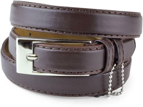 Belle Donne - Women's Solid Color Faux Leather 3/4" Belt w/Metal Square Buckle in Kuwait